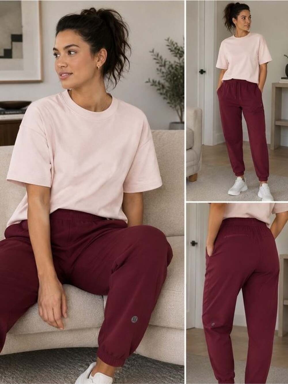 lululemon Adapted State HR Jogger Size 8 short Maroon NWT
